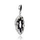 Sterling Silver Pendant With Black And White Crystals The Eclat, image , picture 3