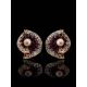 Floral Gold-Plated Earrings With Crystals And Cultured Pearls The Jungle, image , picture 2