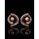 Floral Gold-Plated Earrings With Crystals And Cultured Pearls The Jungle, image , picture 2