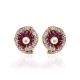 Floral Gold-Plated Earrings With Crystals And Cultured Pearls The Jungle, image , picture 3