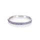 Silver Hinged Clasp Bracelet With Lilac Crystals The Eclat, image , picture 3