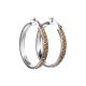 Shimmering Champaign Crystal Hoops In Sterling Silver The Eclat, image 