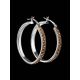 Shimmering Champaign Crystal Hoops In Sterling Silver The Eclat, image , picture 2