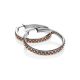 Silver Hoop Earrings With Shimmering Crystals The Eclat, image , picture 3