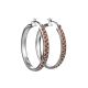 Silver Hoop Earrings With Shimmering Crystals The Eclat, image 