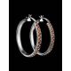 Silver Hoop Earrings With Shimmering Crystals The Eclat, image , picture 2