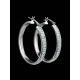 Sterling Silver Hoop Earrings With Crystals The Eclat, image , picture 2