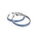 Blue Crystal Hoop Earrings In Silver The Eclat, image , picture 4