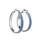 Blue Crystal Hoop Earrings In Silver The Eclat, image 