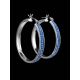 Blue Crystal Hoop Earrings In Silver The Eclat, image , picture 2