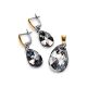 Crystal Dangles in Gold Plated Silver The Fame, image , picture 4
