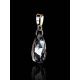 Black Crystal Pendant In Gold Plated Silver The Fame, image , picture 2