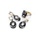 Crystal Dangle Earrings In Gold Plated Silver The Fame, image , picture 5