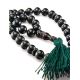 33 Black Amber Muslim Rosary With Green Tassel, image , picture 2