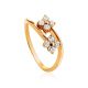 Floral Diamond Ring In Gold, Ring Size: 8 / 18, image 