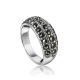 Sterling Silver Band Ring With Marcasites The Lace, Ring Size: 5.5 / 16, image 