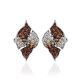 Bold Silver Earrings With Two Toned Crystals The Eclat, image , picture 4