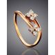 Floral Diamond Ring In Gold, Ring Size: 8 / 18, image , picture 2