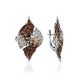Bold Silver Earrings With Two Toned Crystals The Eclat, image 