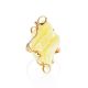 Natural Cloudy Amber Golden Ring The Rialto, Ring Size: Adjustable, image , picture 3
