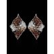 Bold Silver Earrings With Two Toned Crystals The Eclat, image , picture 2