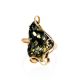 Golden Cocktail Ring With Green Amber The Rialto, Ring Size: Adjustable, image , picture 3