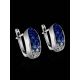 Blue And White Crystal Earrings The Eclat, image , picture 2