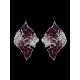 Bold Silver Earrings With Multicolor Crystals The Eclat, image , picture 2