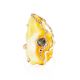 Golden Amber Adjustable Ring With Nacre The Atlantis, Ring Size: Adjustable, image , picture 3