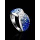 Silver Band Ring With Multicolor Crystals The Eclat, Ring Size: 6 / 16.5, image , picture 2