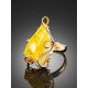 Cloudy Amber Golden Ring The Rialto, Ring Size: Adjustable, image , picture 2