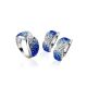 Silver Band Ring With Multicolor Crystals The Eclat, Ring Size: 6 / 16.5, image , picture 5