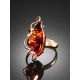 Handcrafted Golden Amber Cocktail Ring The Rialto, Ring Size: Adjustable, image , picture 2