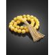 33 Honey Amber Muslim Prayer Beads With Tassel, image , picture 3