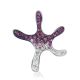 Silver Star Shaped Pendant With Purple And White Crystals The Jungle, image 