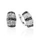 Silver Earrings With Black And White Crystals The Eclat, image 