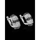 Silver Earrings With Black And White Crystals The Eclat, image , picture 2