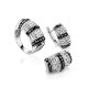 Silver Earrings With Black And White Crystals The Eclat, image , picture 5