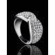 White Crystal Band Ring The Eclat, Ring Size: 5.5 / 16, image , picture 2