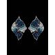 Bold Blue Crystal Earrings In Sterling Silver The Eclat, image , picture 2