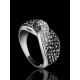 Black And White Crystal Twisted Ring In Sterling Silver The Eclat, Ring Size: 6 / 16.5, image , picture 2