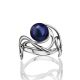 Voluptuous Silver Cocktail Ring With Deep Purple Cultured Pearl The Serene, Ring Size: 6 / 16.5, image , picture 3