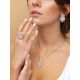 Silver Floral Earrings With Chameleon Colored Crystals The Eclat, image , picture 4
