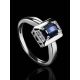 White Gold Ring With Sapphire Centerstone And Diamonds The Mermaid, Ring Size: 6 / 16.5, image , picture 2