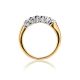 Trendy Golden Ring With White Diamonds, Ring Size: 6 / 16.5, image , picture 3