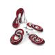 Red Crystal Earrings In Sterling Silver The Eclat, image , picture 5