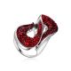 Red Crystal Cocktail Ring The Eclat, Ring Size: 7 / 17.5, image 