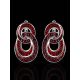 Red Crystal Earrings In Sterling Silver The Eclat, image , picture 2