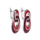 Red Crystal Earrings In Sterling Silver The Eclat, image , picture 4