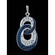 Sterling Silver Pendant With Blue And White Crystals The Eclat, image , picture 2